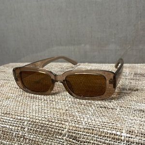 & Other Stories Mocha Translucent Posh Sunglasses